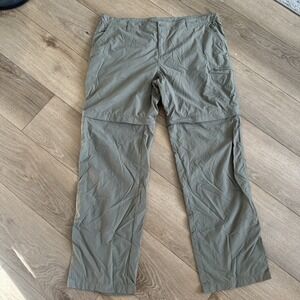 Columbia‎ PFG Men's Khaki Green Lightweight Convertible Pants Outdoor XL